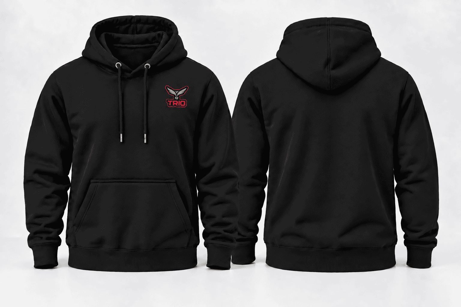 2 Thread Fleece Hoodie — Black